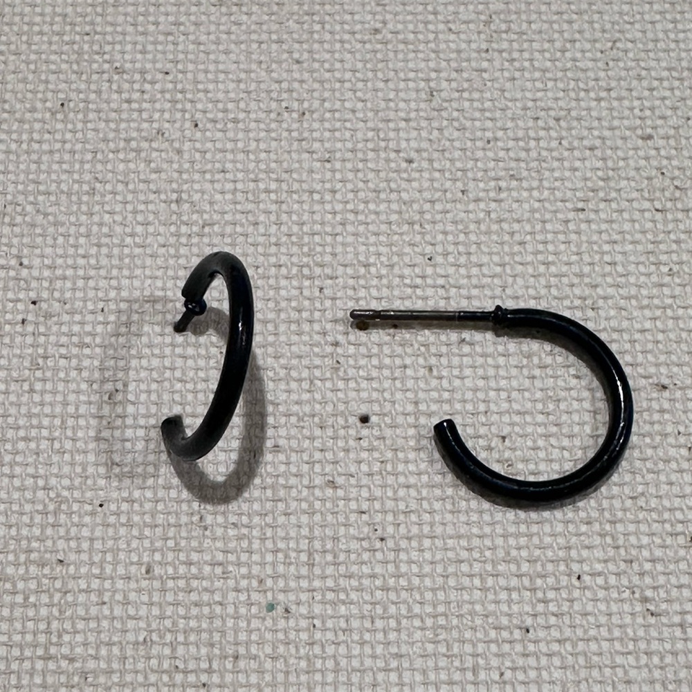 Black Hoop Earrings